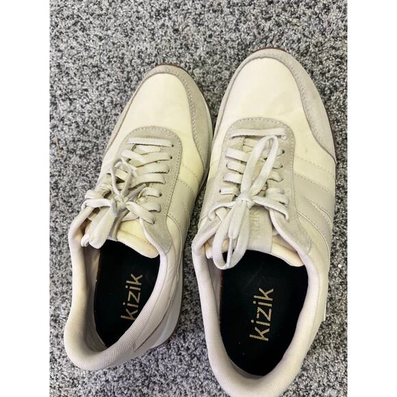 KIZIK Milan Step-In Shoes/Snakers, Men’s 9.5 W’s 11, EXCELLENT Bone/Cream - Picture 11 of 12